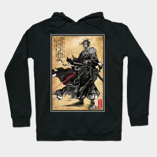 Lone wanderer woodblock Hoodie